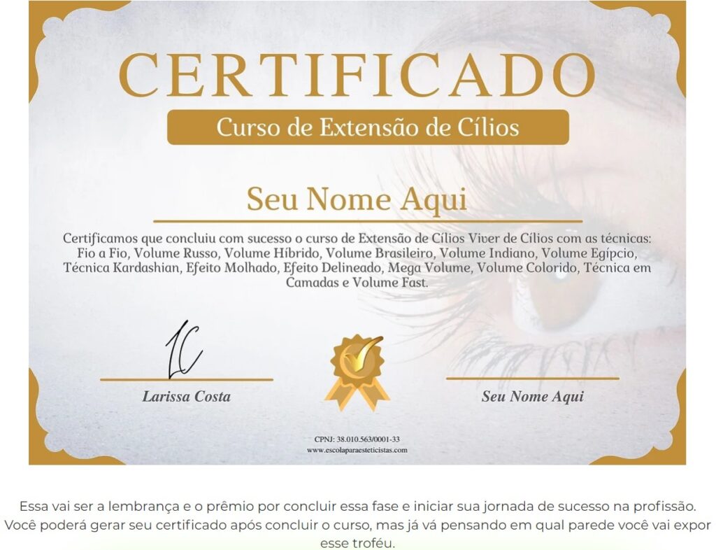 curso viver de cilios
